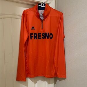 Adidas Orange Fresno Quarter-Zip Pullover